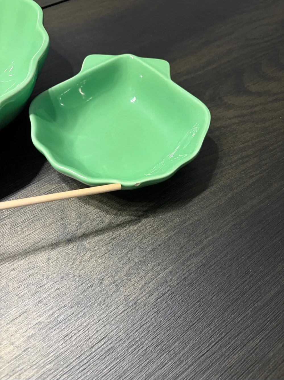Cottage Core meets Nautical with this Vintage Pfaltzgraff Cool Green Shell Chip